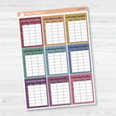 Activity Tracker Box Planner Stickers | F16 | L-474