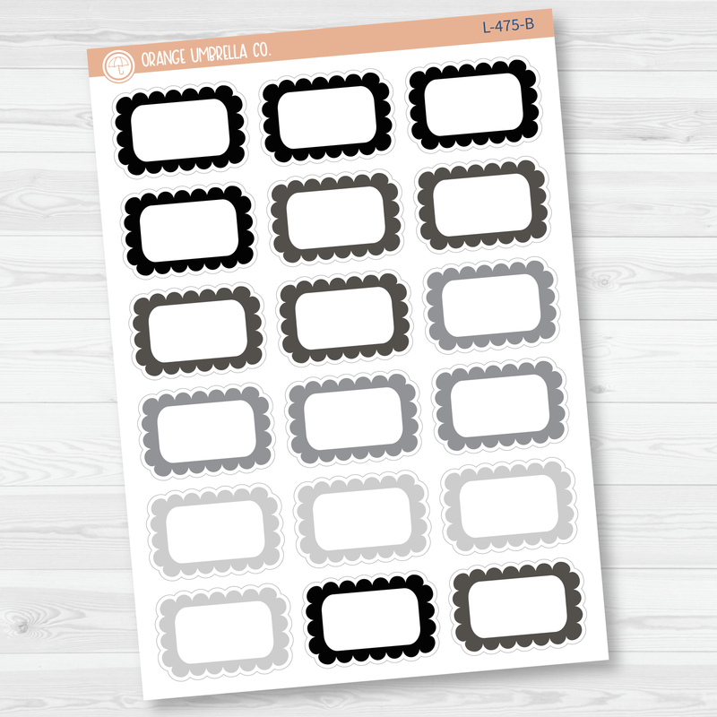 Scalloped Half Box Appointment Planner Stickers - 1/2 Box | L-475