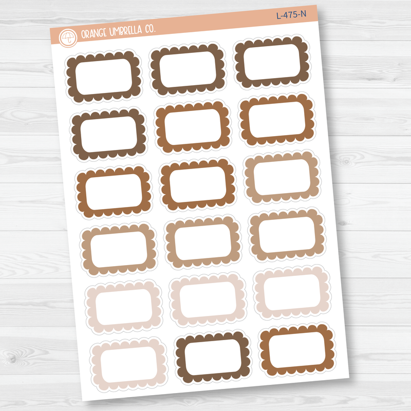 Scalloped Half Box Appointment Planner Stickers - 1/2 Box | L-475