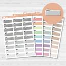 Appt Color Stitched Quarter Box Planner Stickers | L-477