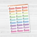 Appt Color Stitched Quarter Box Planner Stickers | L-477