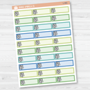 Book Stack / Reading Tracker Color Label & Icon Planner Stickers | L-480-L-482