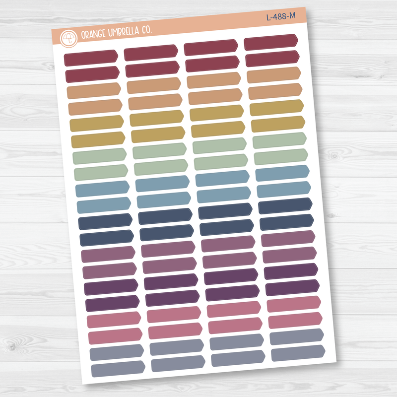 Arrow Flag Color Label Planner Stickers | L-488