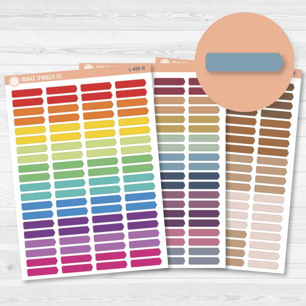 Arrow Flag Color Label Planner Stickers | L-488