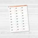 Steps Stitched Quarter Box Planner Stickers | L-490