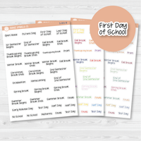 School Related Holiday Jen Plans Script Planner Stickers | FJP | S-001