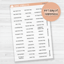 US Holidays Jen Plans Script Planner Stickers | FJP Clear Matte | S-011-BCM