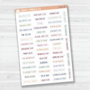 US Holidays Script Planner Stickers | F1 | S-012