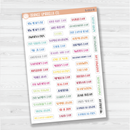 US Holidays Script Planner Stickers | F1 | S-012