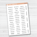 US Holidays Script Planner Stickers | F3 | S-014