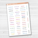 US Holidays Script Planner Stickers | F3 | S-014