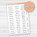 US Holidays Script Planner Stickers | F4 Clear Matte  | S-015-BCM