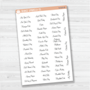 US Holidays Script Planner Stickers | F4 | S-015