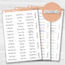 US Holidays Script Planner Stickers | F4 | S-015