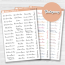 US Holidays Script Planner Stickers | F5 | S-016