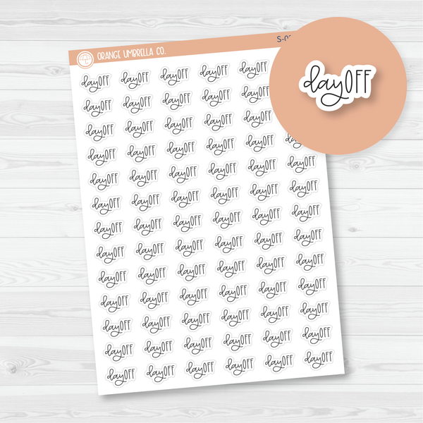 Day Off Script Planner Stickers | FC12 | S-023-B