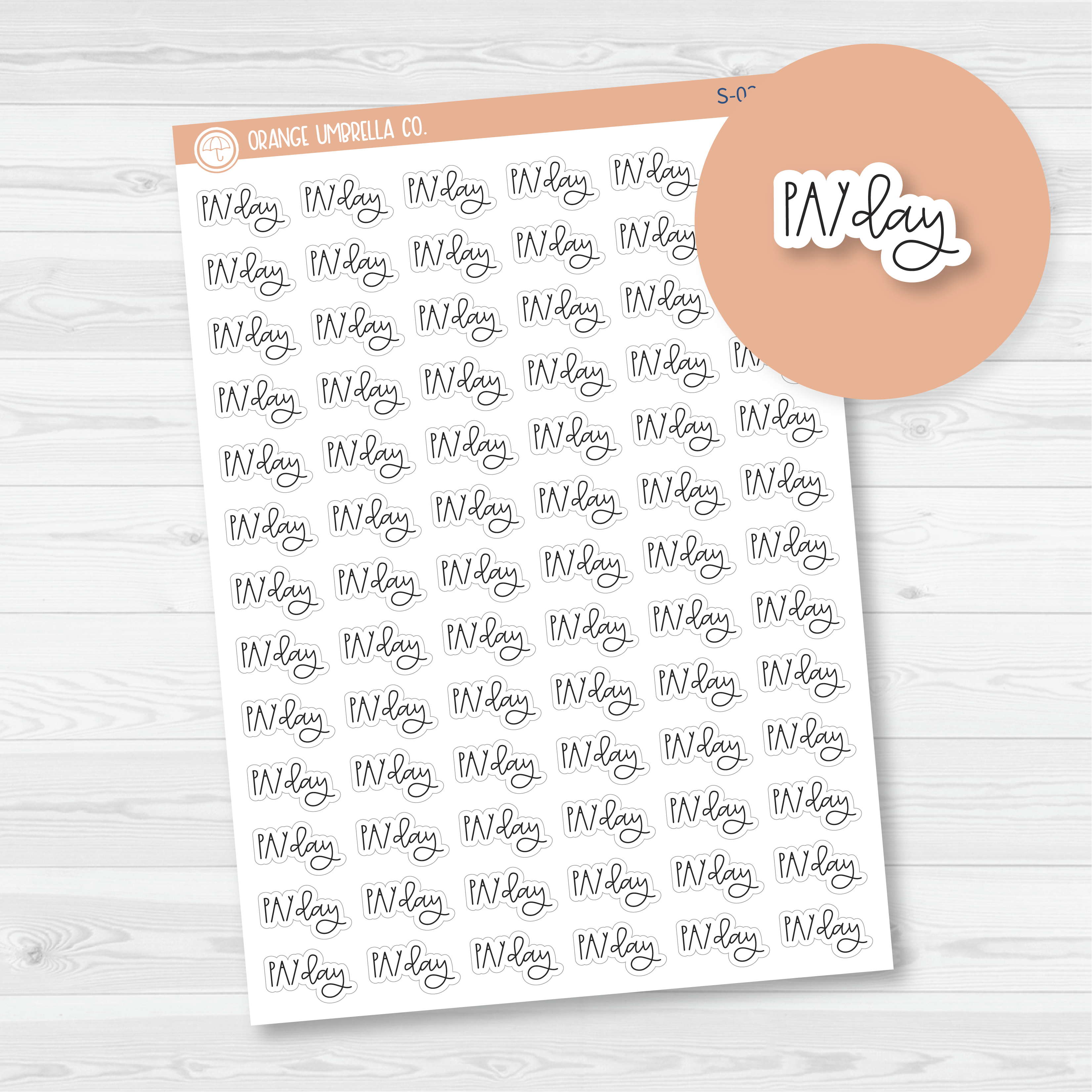 Pay Day Script Planner Stickers | FC12 | S-024-B