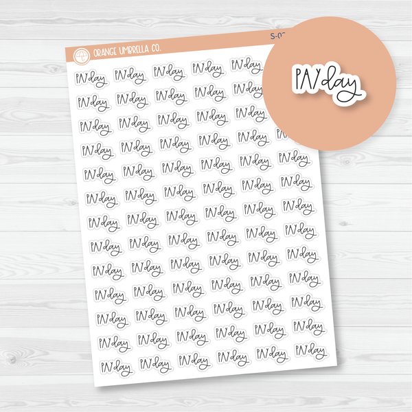 Pay Day Script Planner Stickers | FC12 | S-024-B