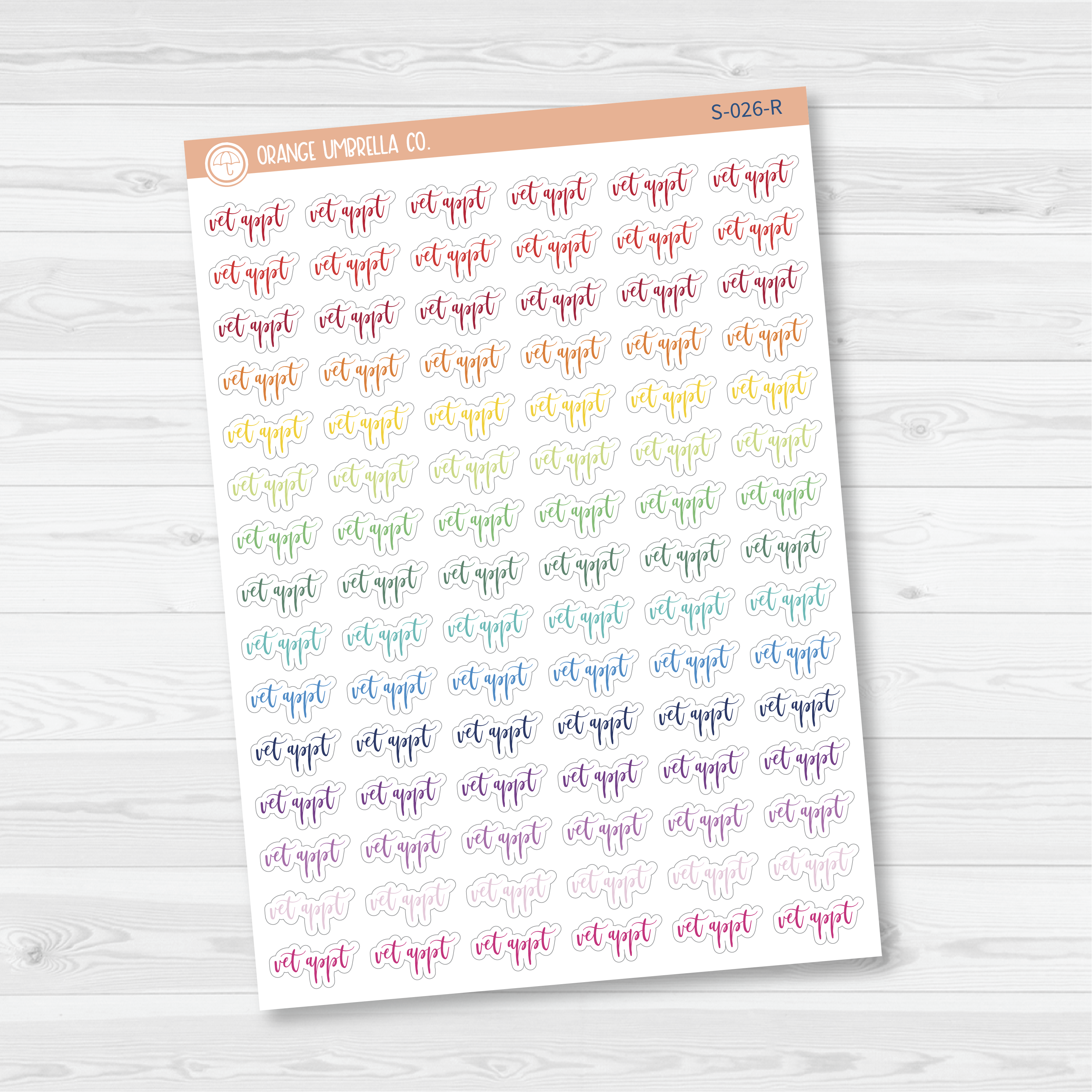 Vet Appointment Script Planner Stickers | F2 | S-026