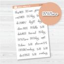 Mini Sheet Sampler Script Planner Stickers | FC12 | S-039-B