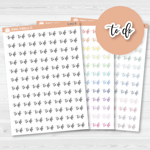 To Do Script Planner Stickers | F2 | S-042