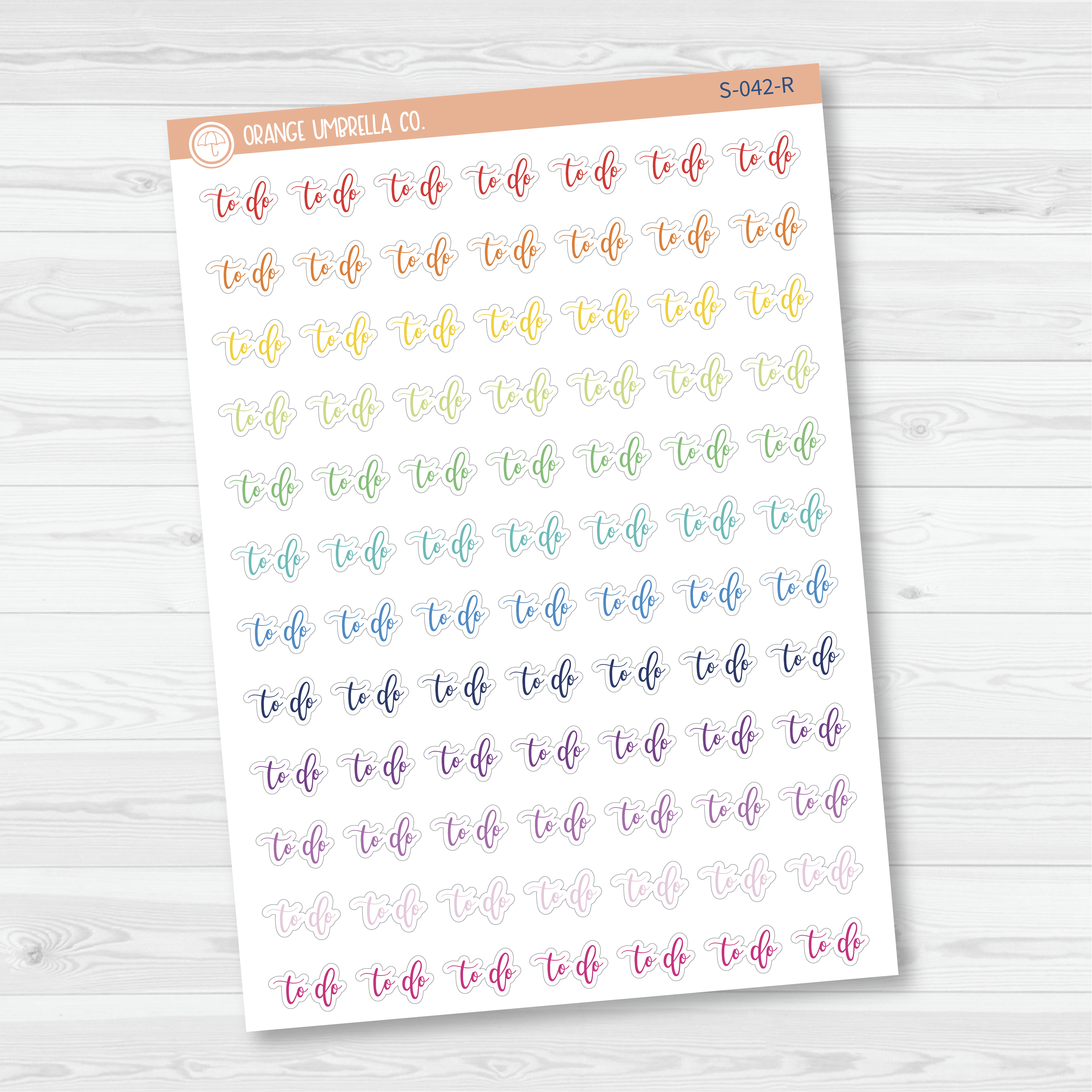 To Do Script Planner Stickers | F2 | S-042