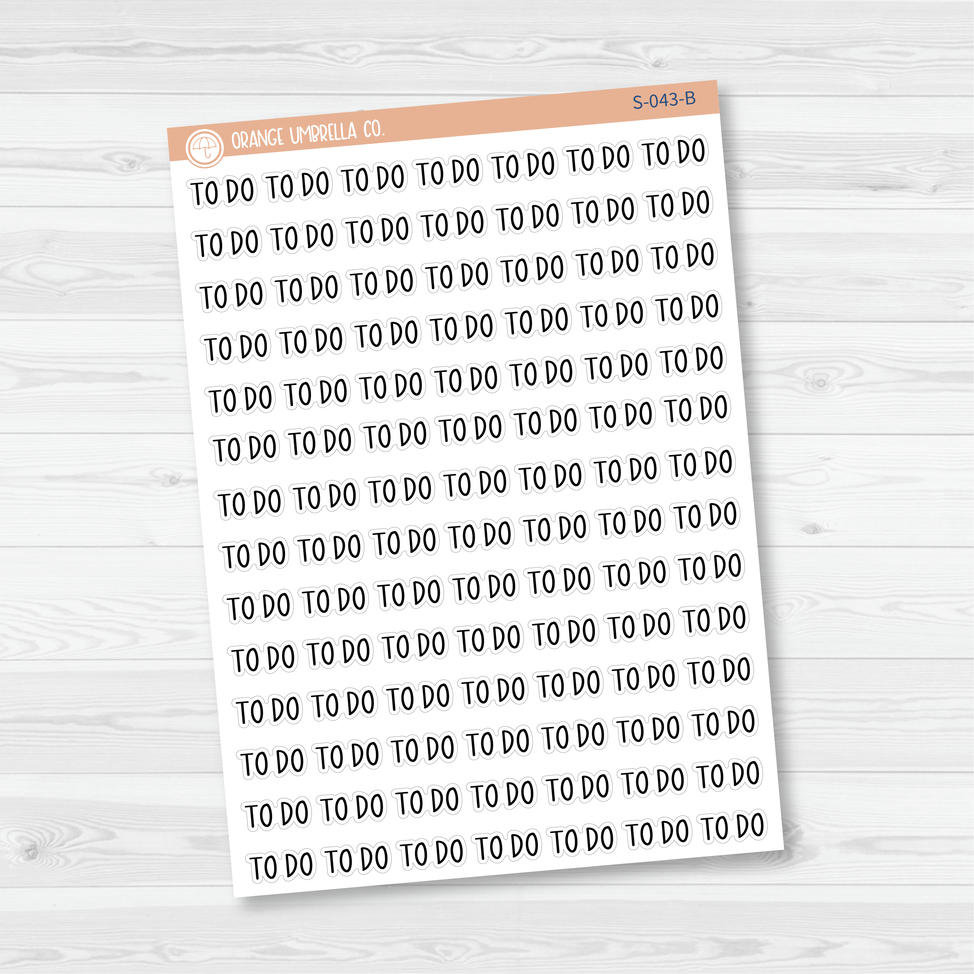 To Do Script Planner Stickers | F3 | S-043