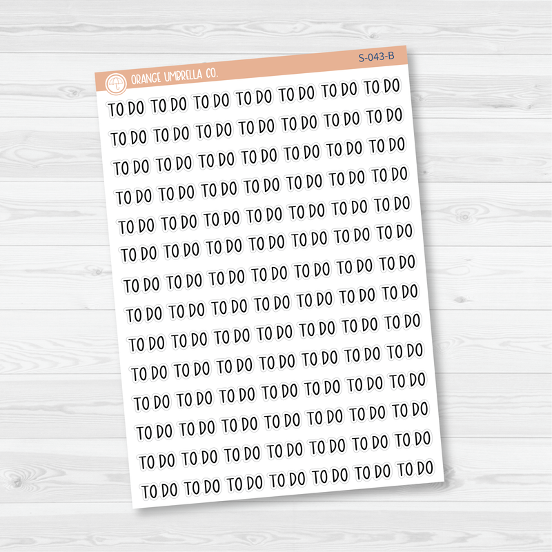 To Do Script Planner Stickers | F3 | S-043