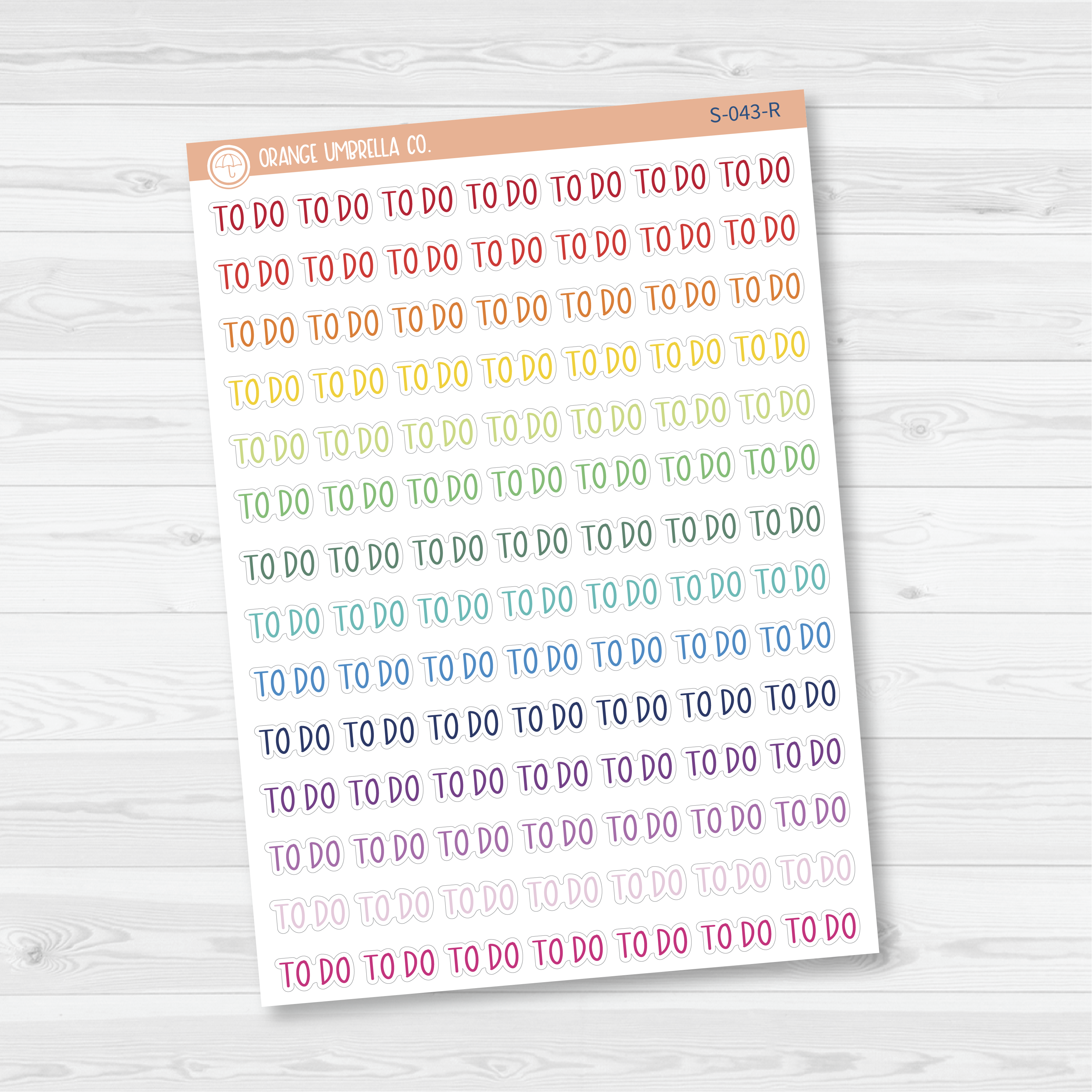 To Do Script Planner Stickers | F3 | S-043