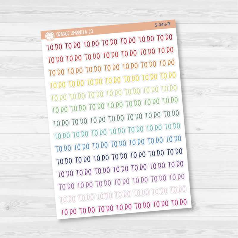 To Do Script Planner Stickers | F3 | S-043