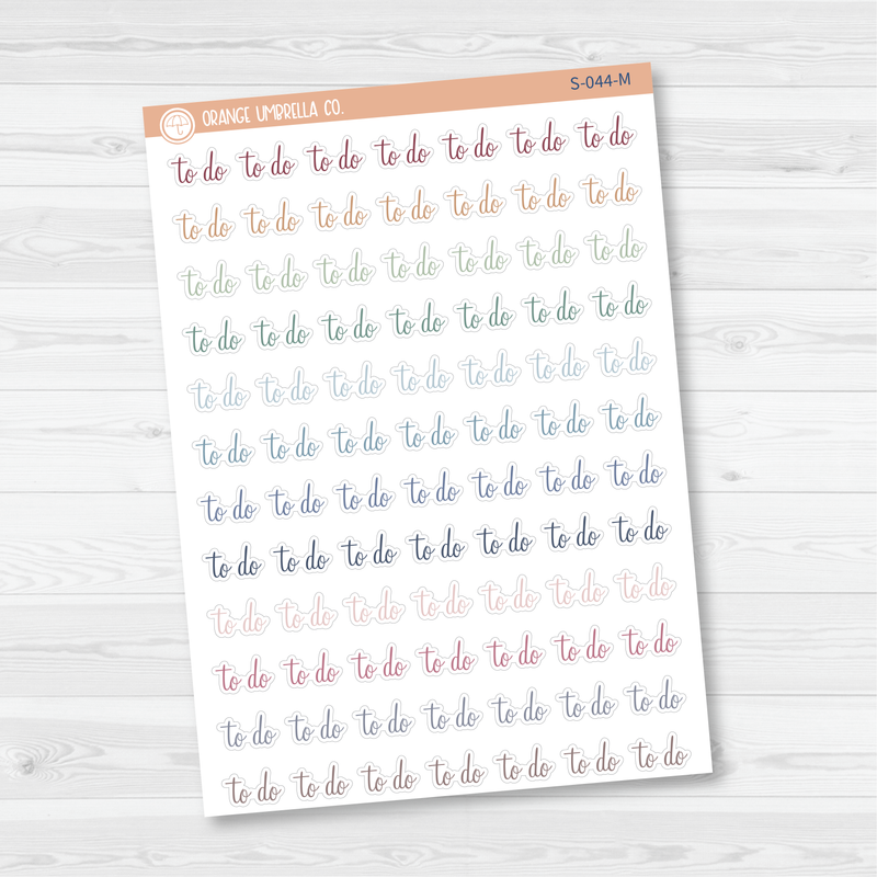 To Do Script Planner Stickers | F4  | S-044