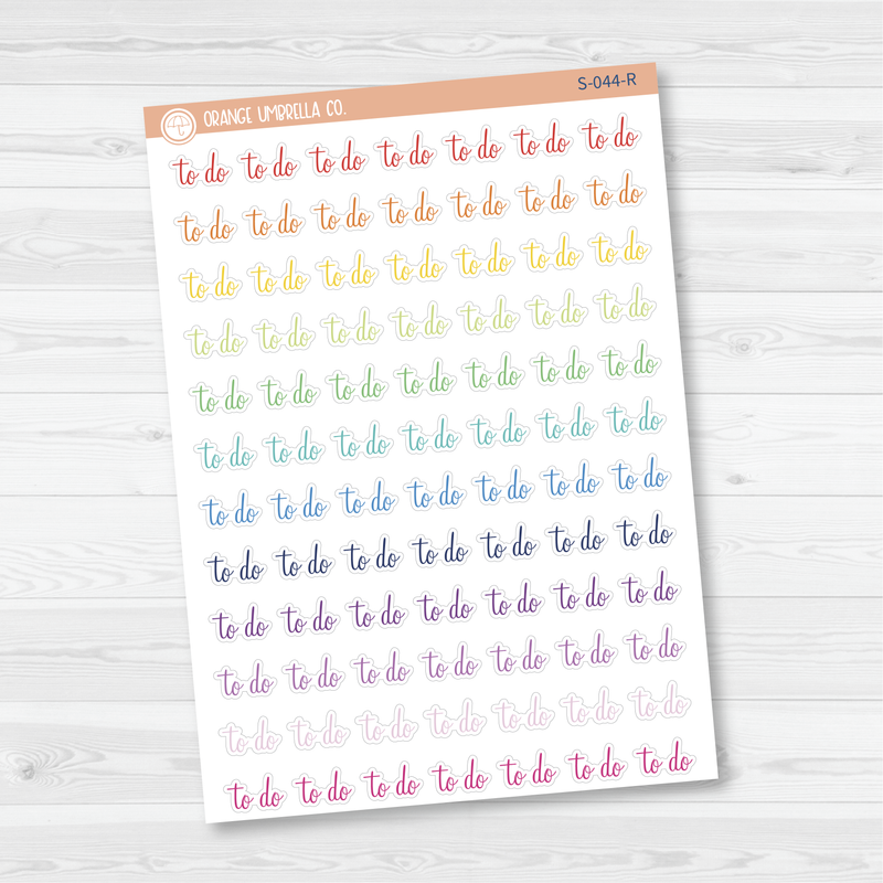 To Do Script Planner Stickers | F4  | S-044