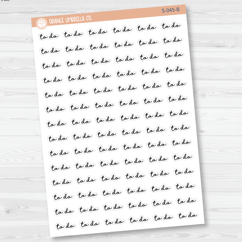 To Do Script Planner Stickers | F5  | S-045