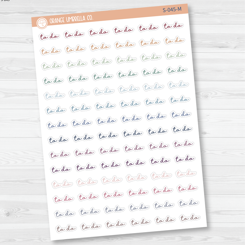 To Do Script Planner Stickers | F5  | S-045