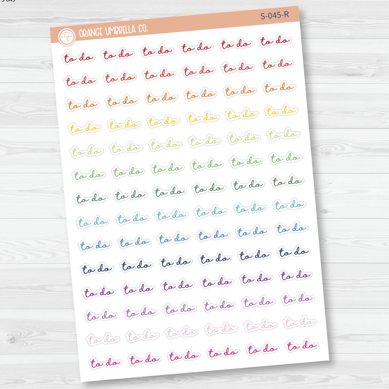 To Do Script Planner Stickers | F5  | S-045