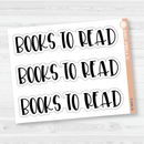 Books to Read Header Script Planner Stickers | F1 | S-046-B