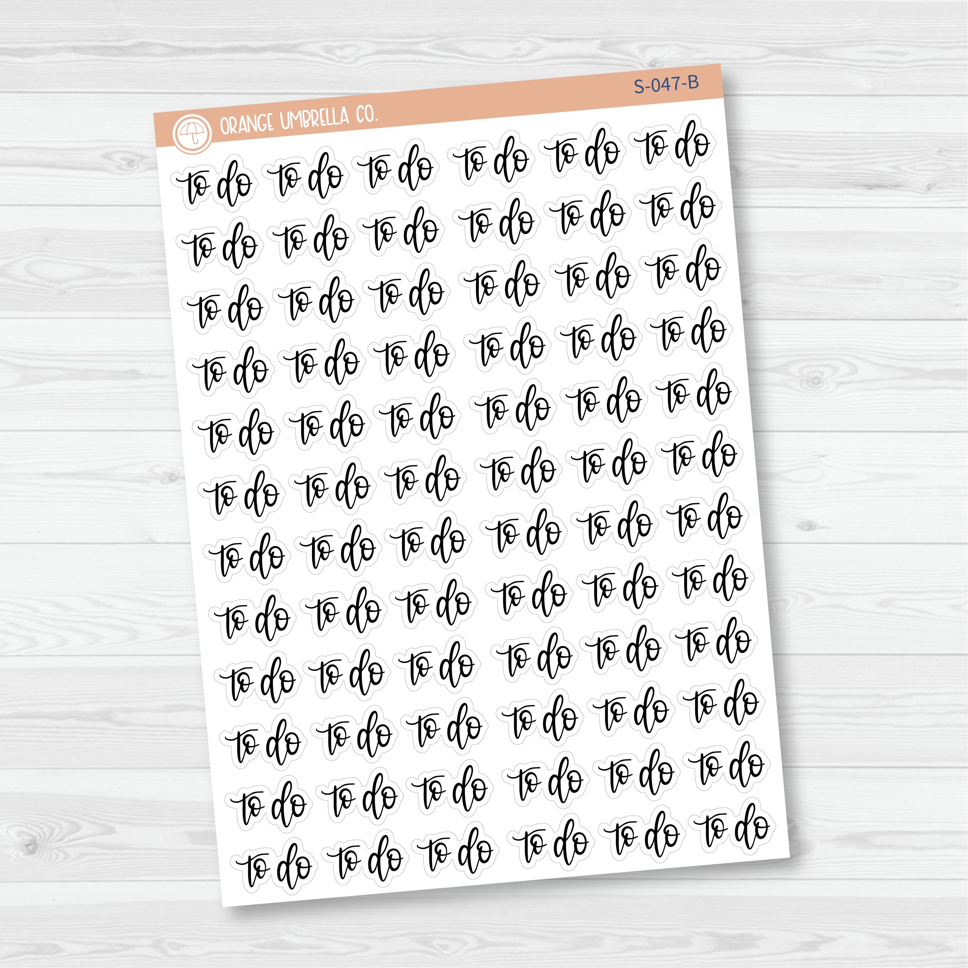 To Do Script Planner Stickers | F7 | S-047