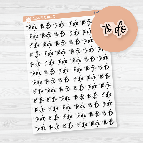 To Do Script Planner Stickers | F7 Clear Matte | S-047-BCM