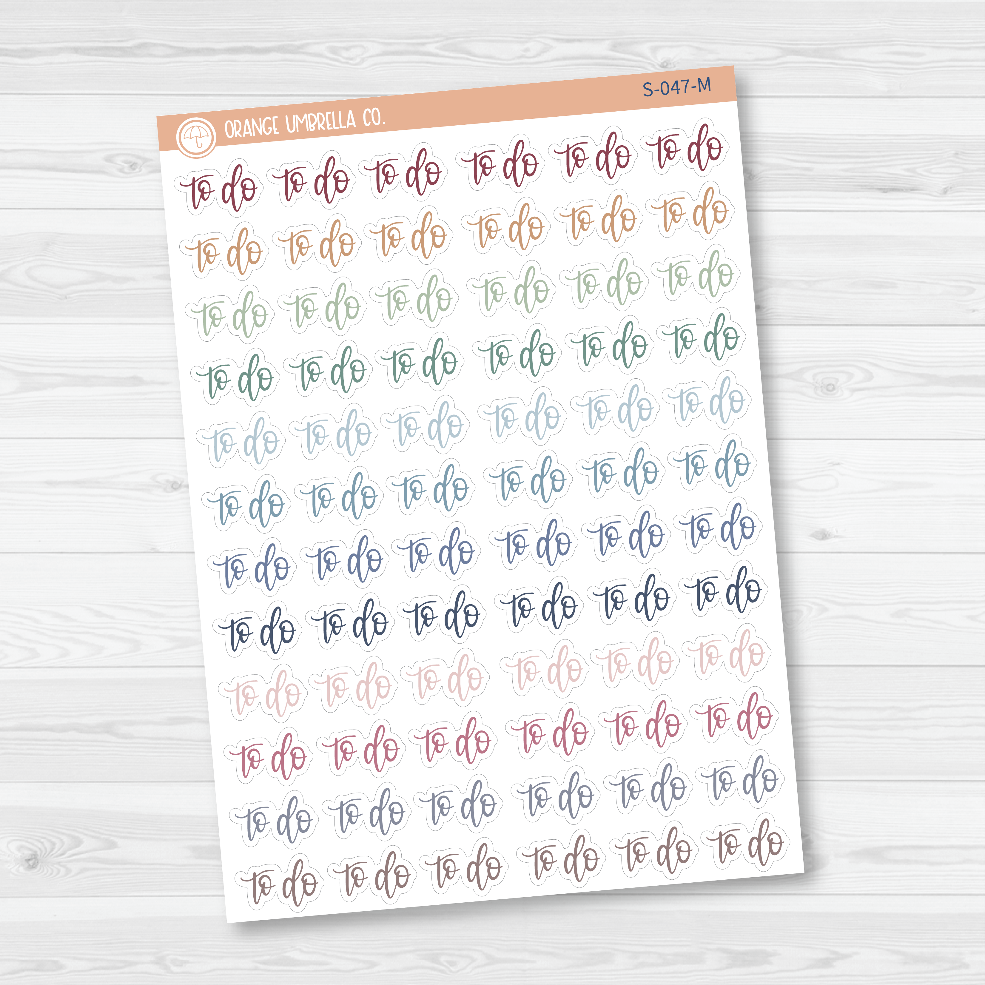 To Do Script Planner Stickers | F7 | S-047