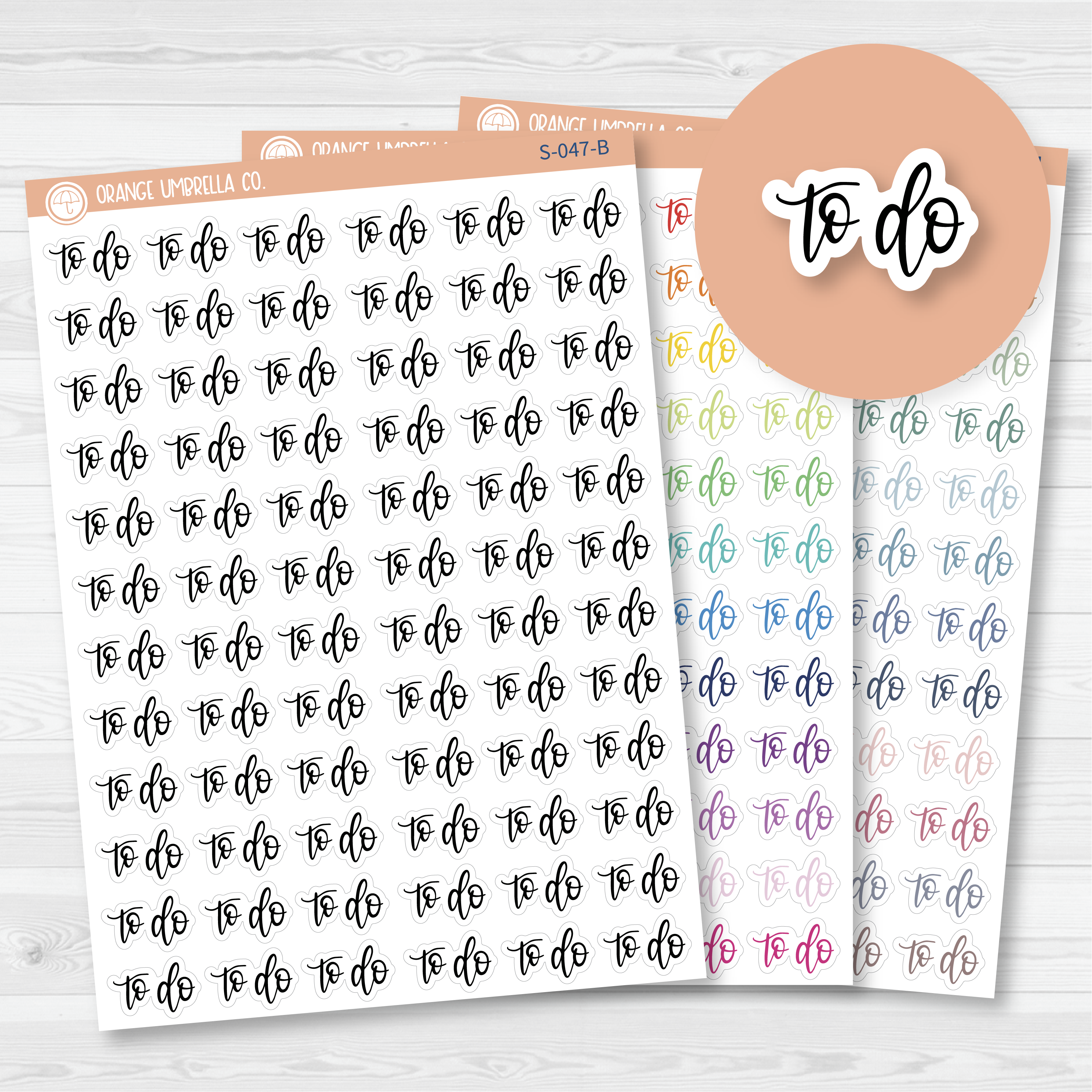 To Do Script Planner Stickers | F7 | S-047
