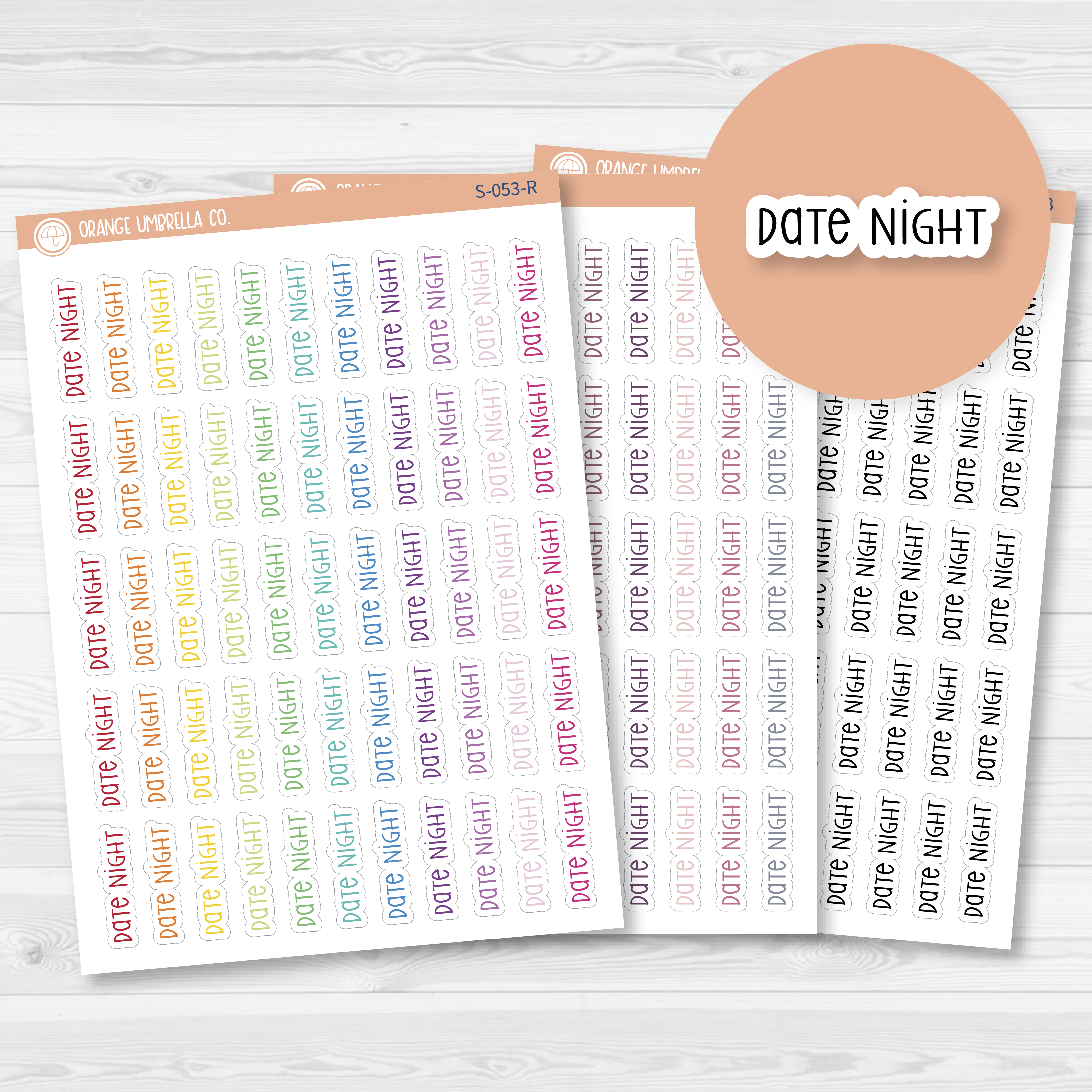 Date Night Script Planner Stickers | F3  | S-053