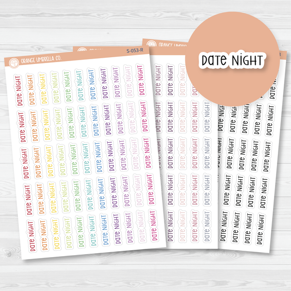 Date Night Script Planner Stickers | F3  | S-053