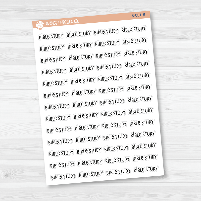 Bible Study Script Planner Stickers | F3 | S-081