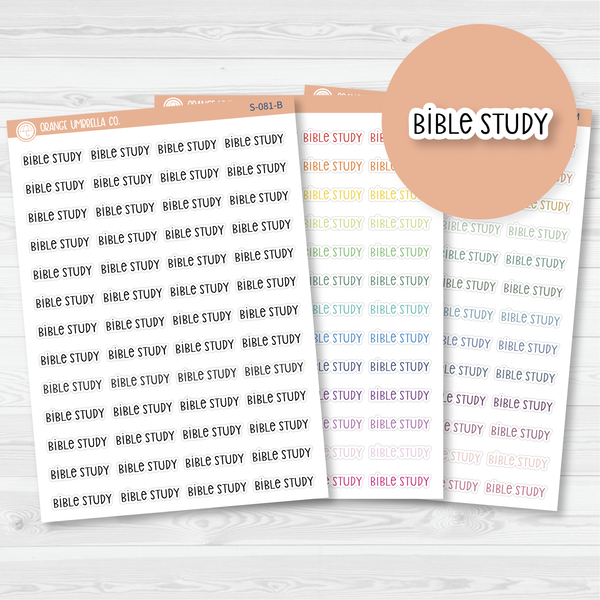 Bible Study Script Planner Stickers | F3 | S-081