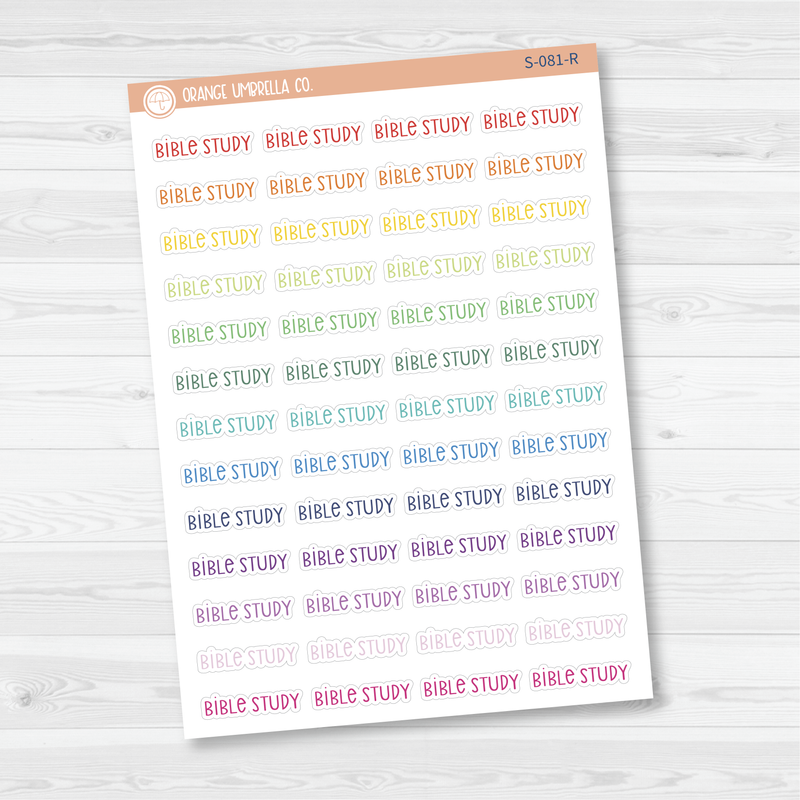 Bible Study Script Planner Stickers | F3 | S-081