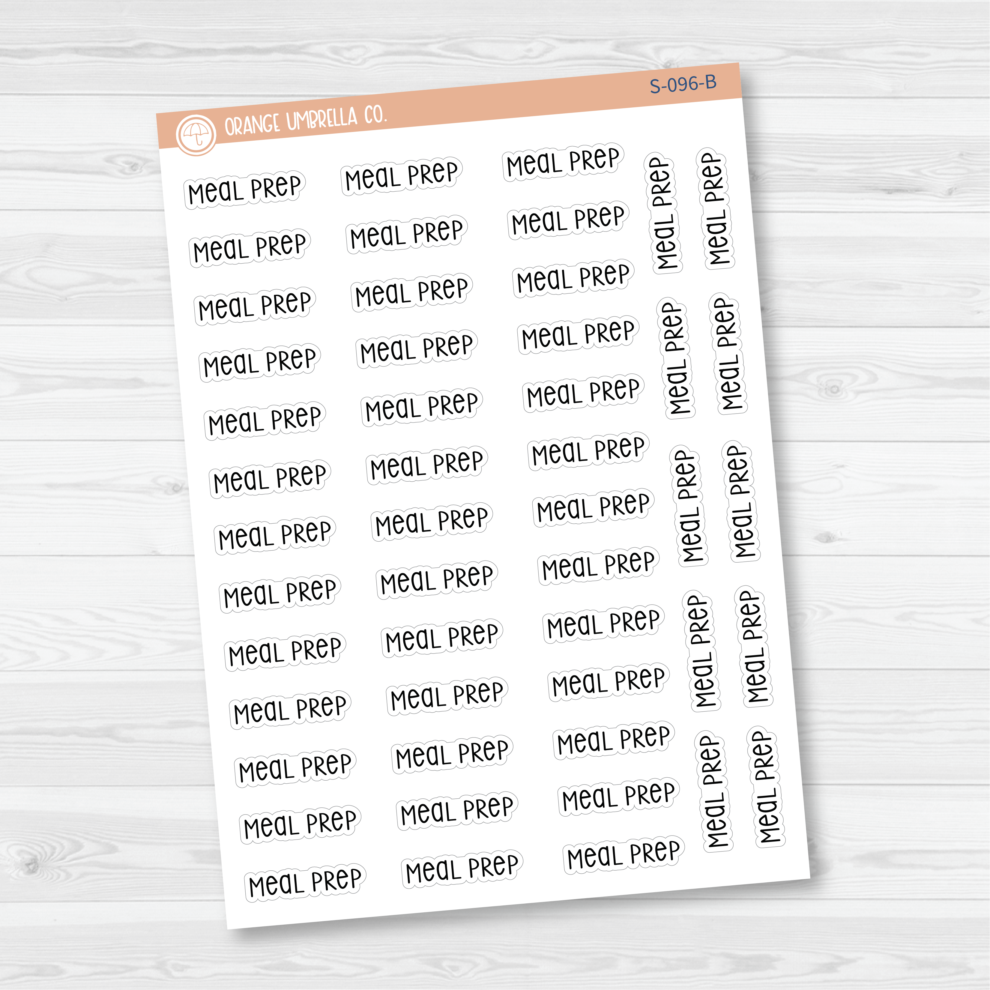 Meal Prep Script Planner Stickers | F3 | S-096