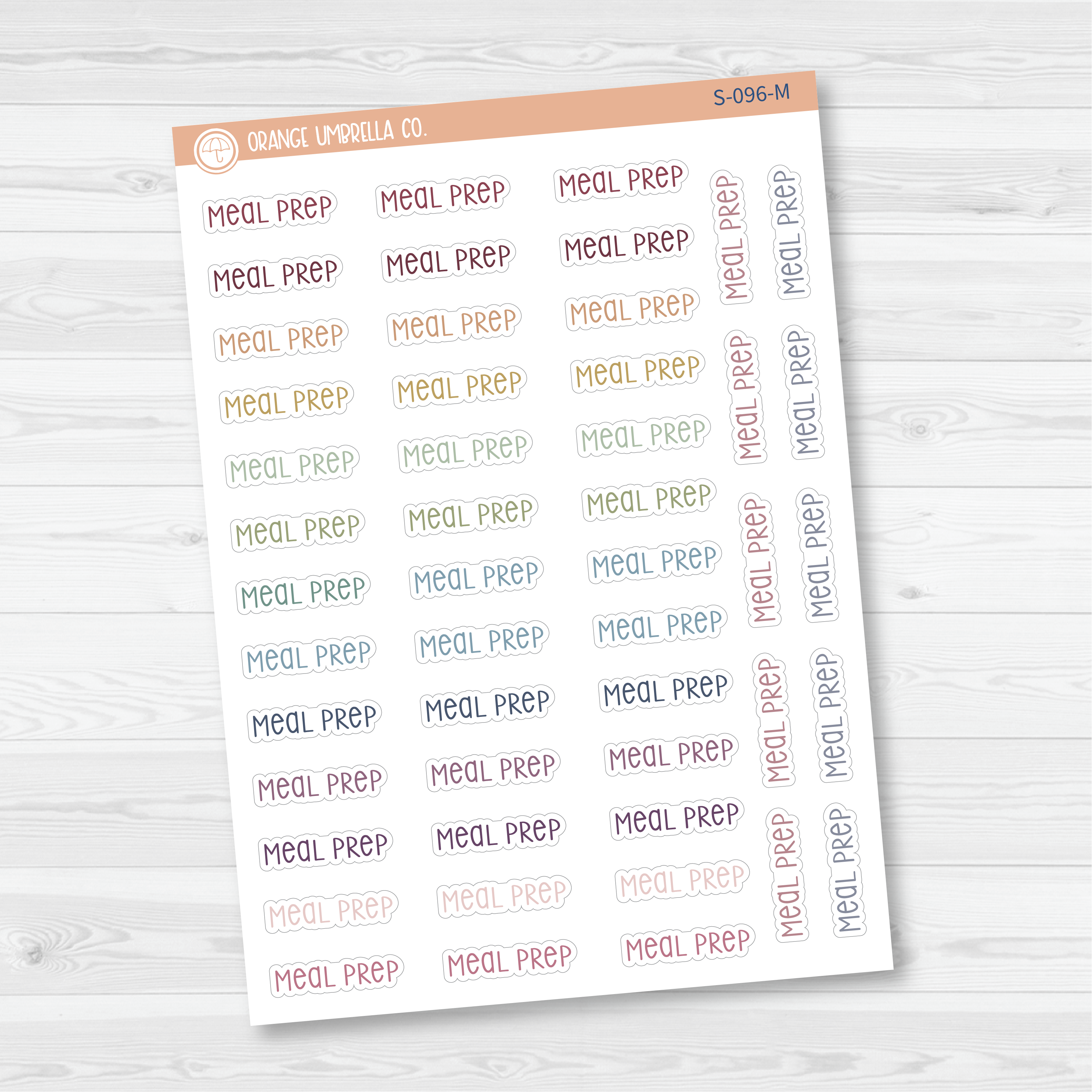 Meal Prep Script Planner Stickers | F3 | S-096