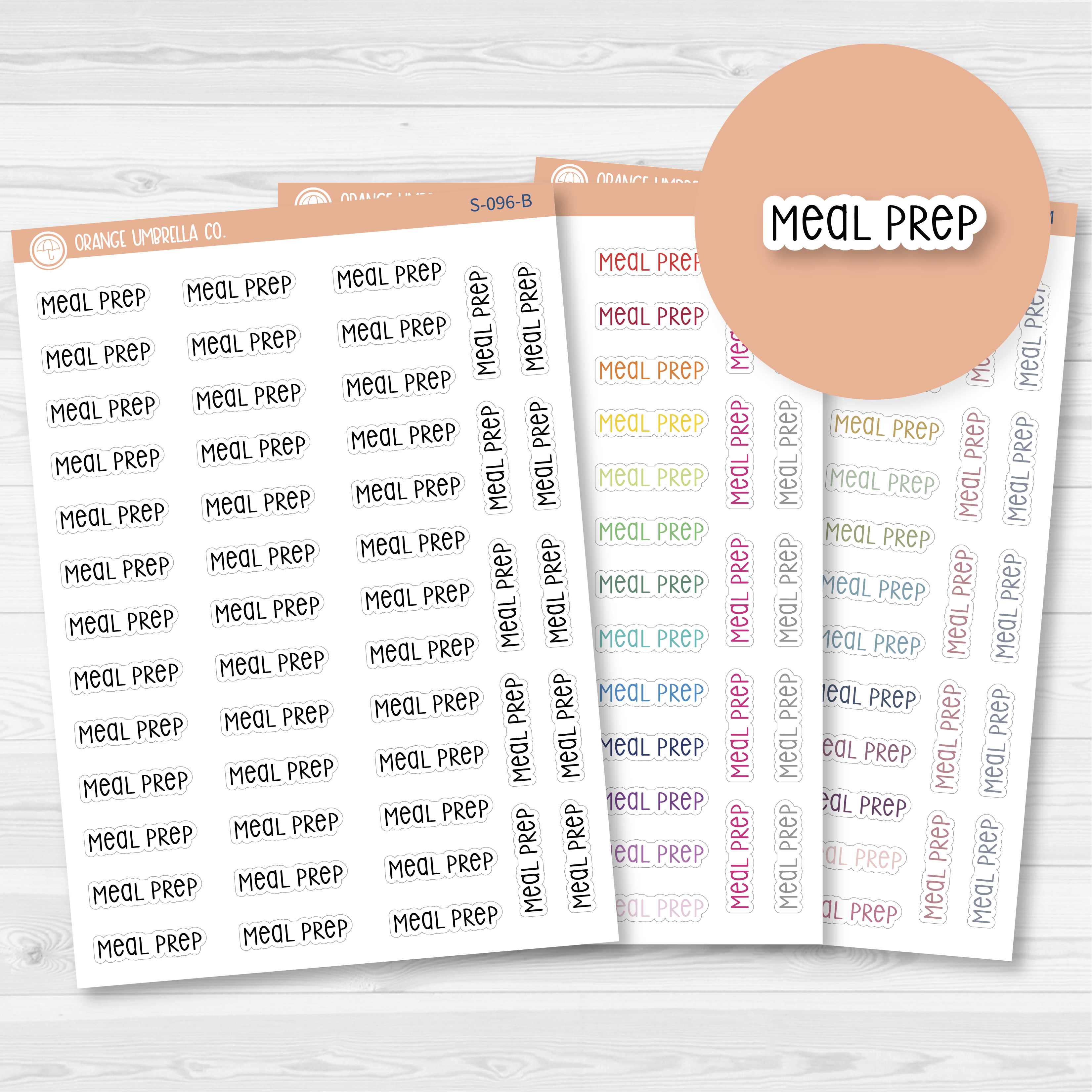 Meal Prep Script Planner Stickers | F3 | S-096