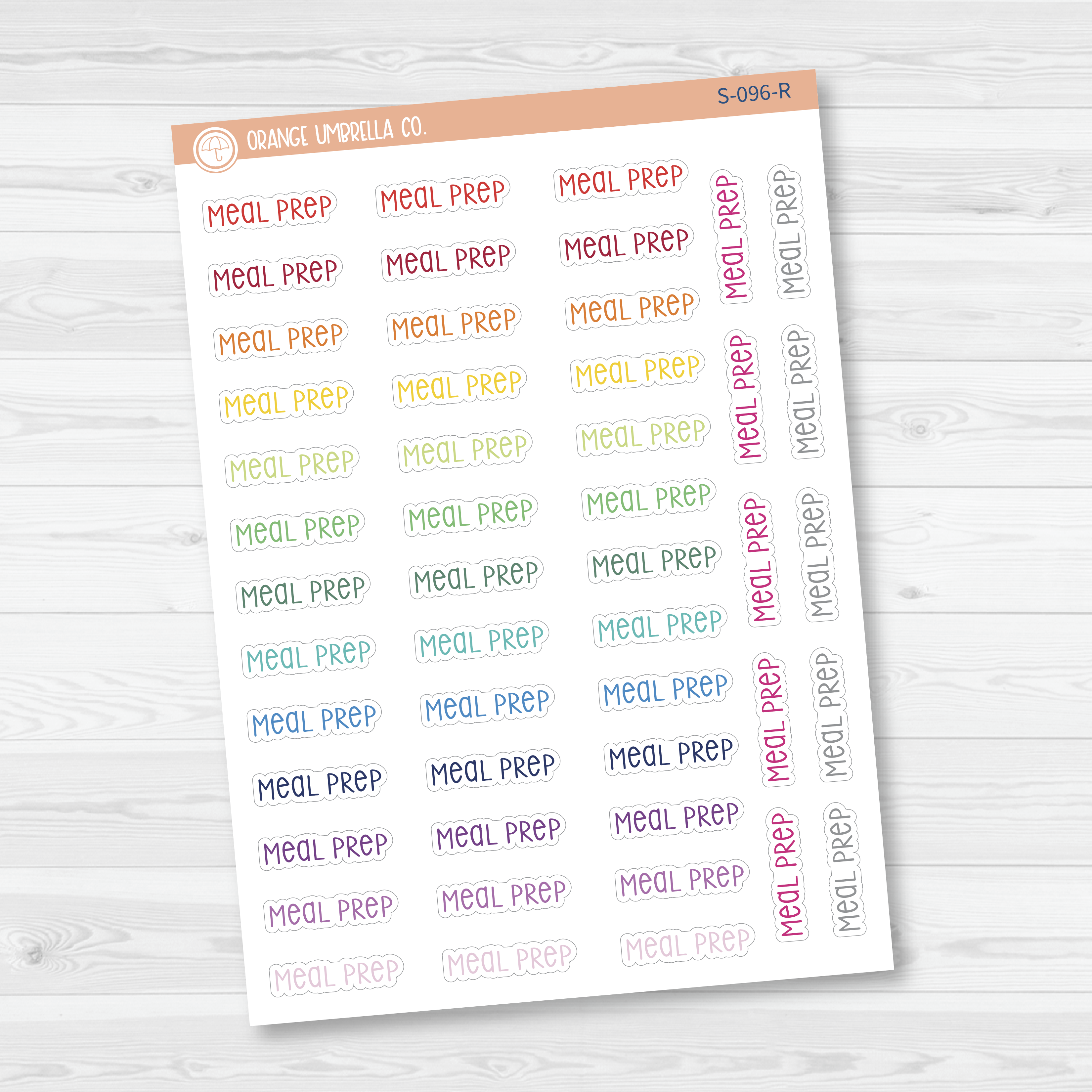 Meal Prep Script Planner Stickers | F3 | S-096
