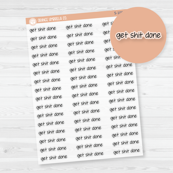 Get Sh*t Done Jen Plans Script Planner Stickers | FJP Clear Matte | S-108-BCM